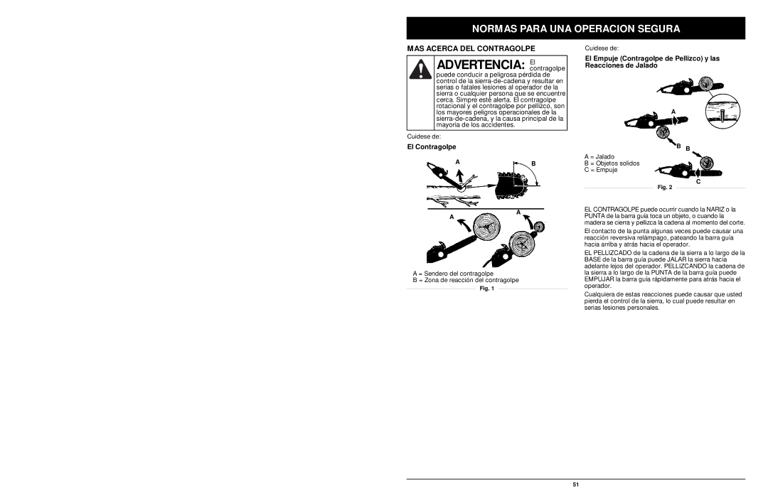 MTD 1416NT manual MAS Acerca DEL Contragolpe, El Contragolpe 