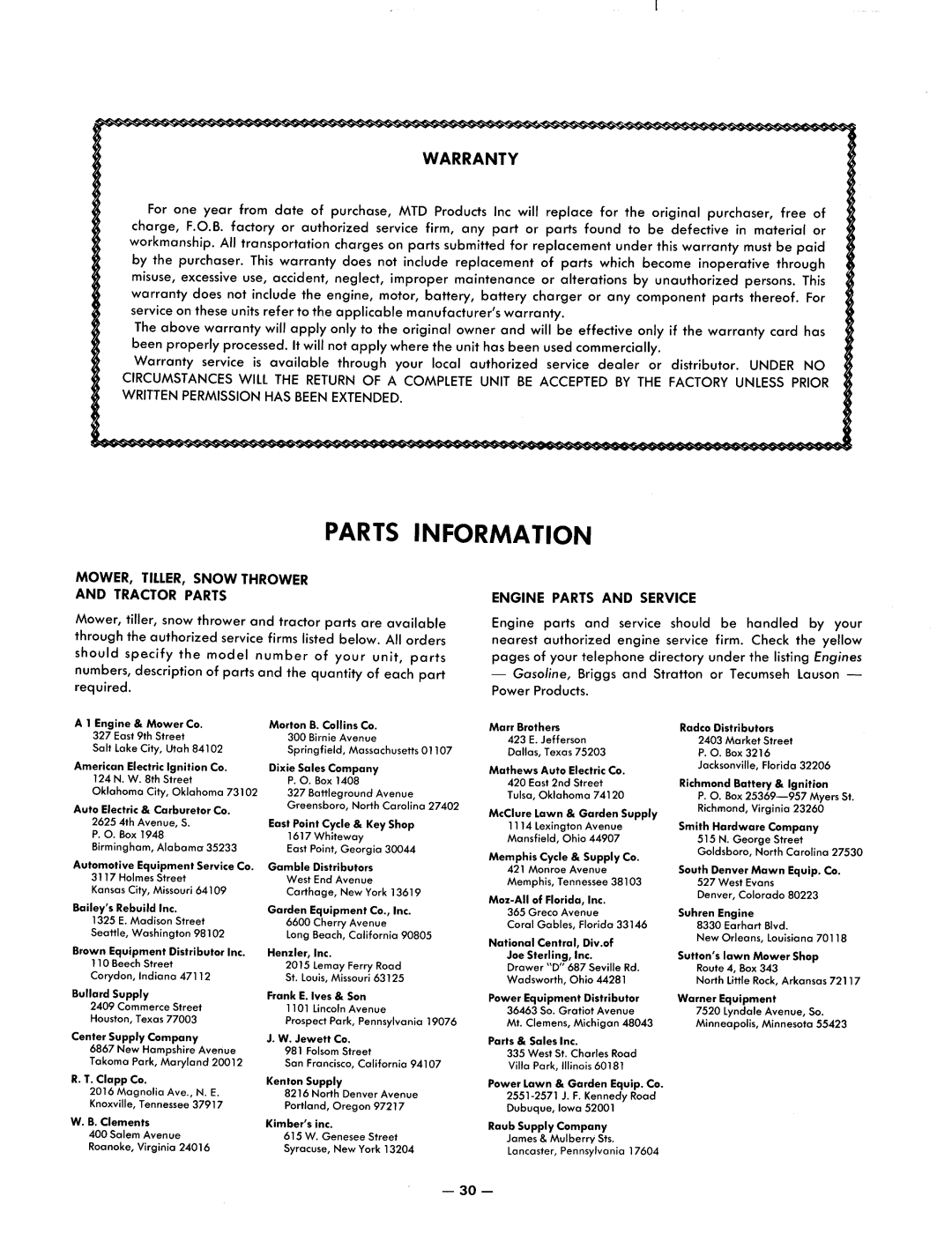 MTD 142-760, 142-960 manual 