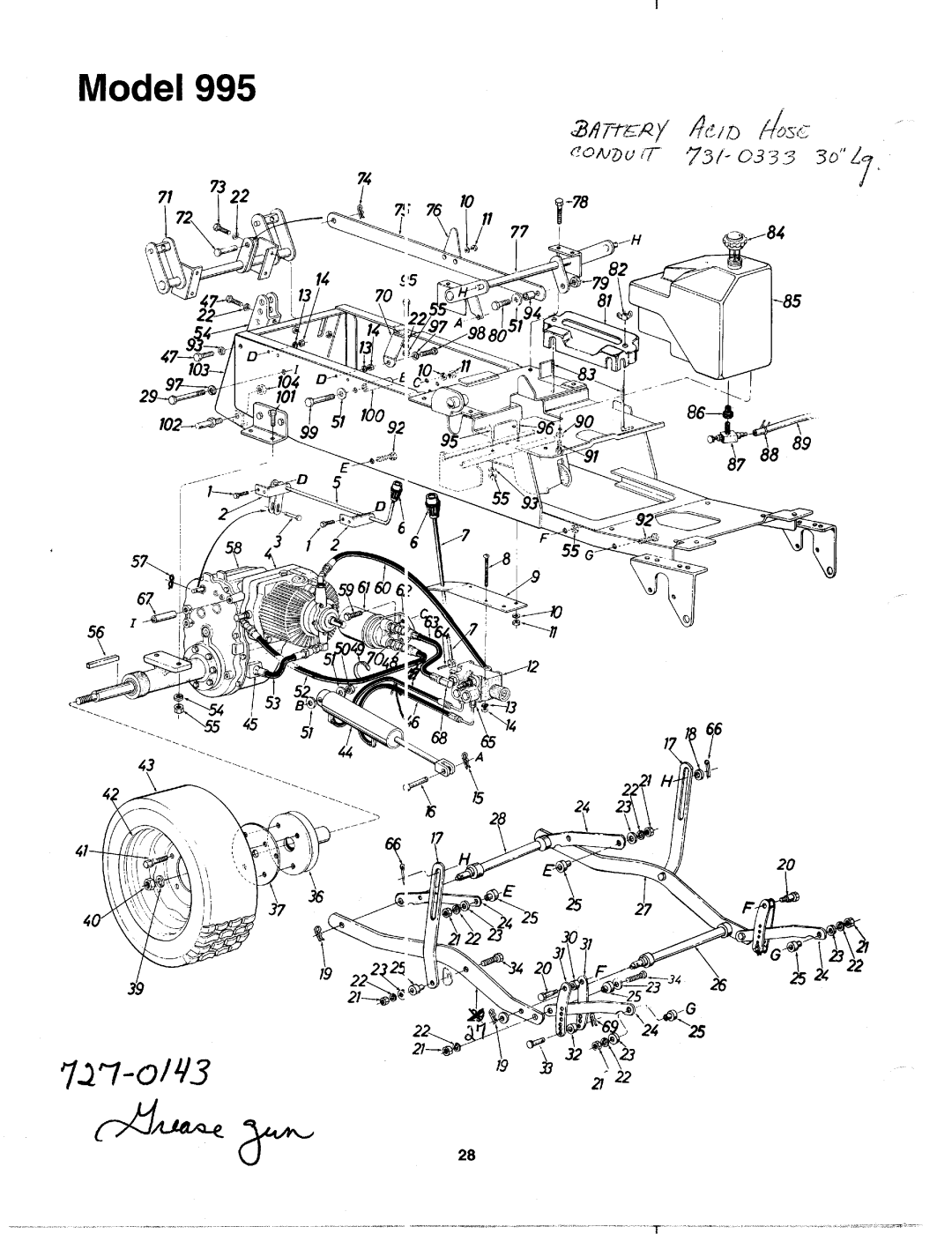 MTD 142-995-000 manual 