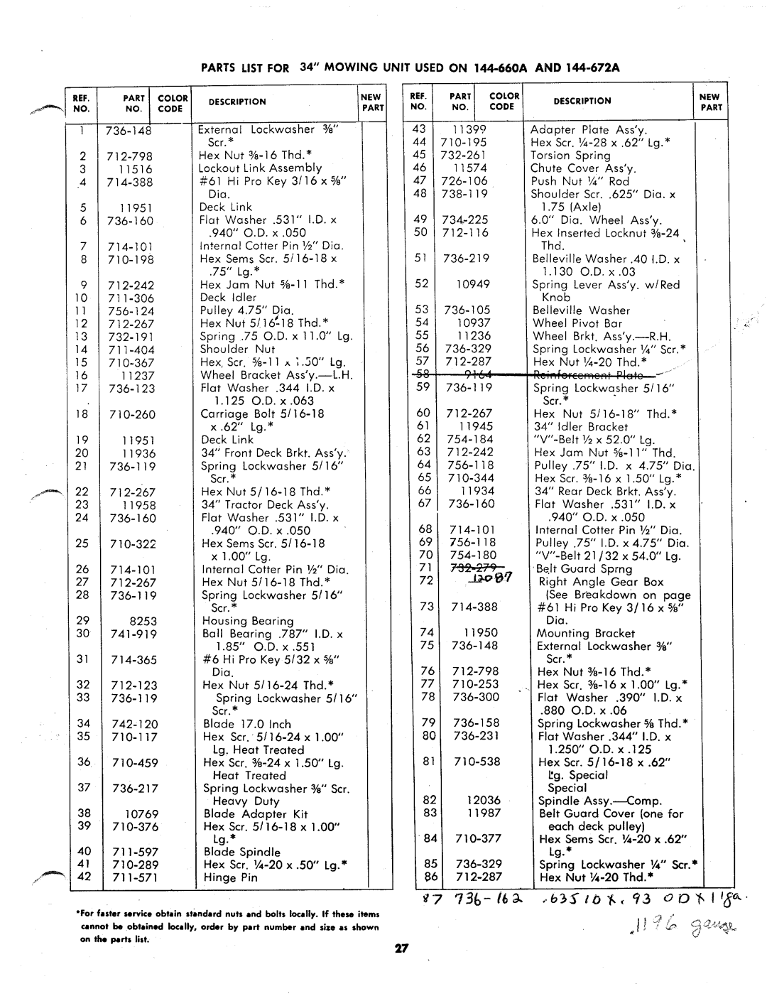 MTD 144-761A, 144-760A, 144-672A manual 