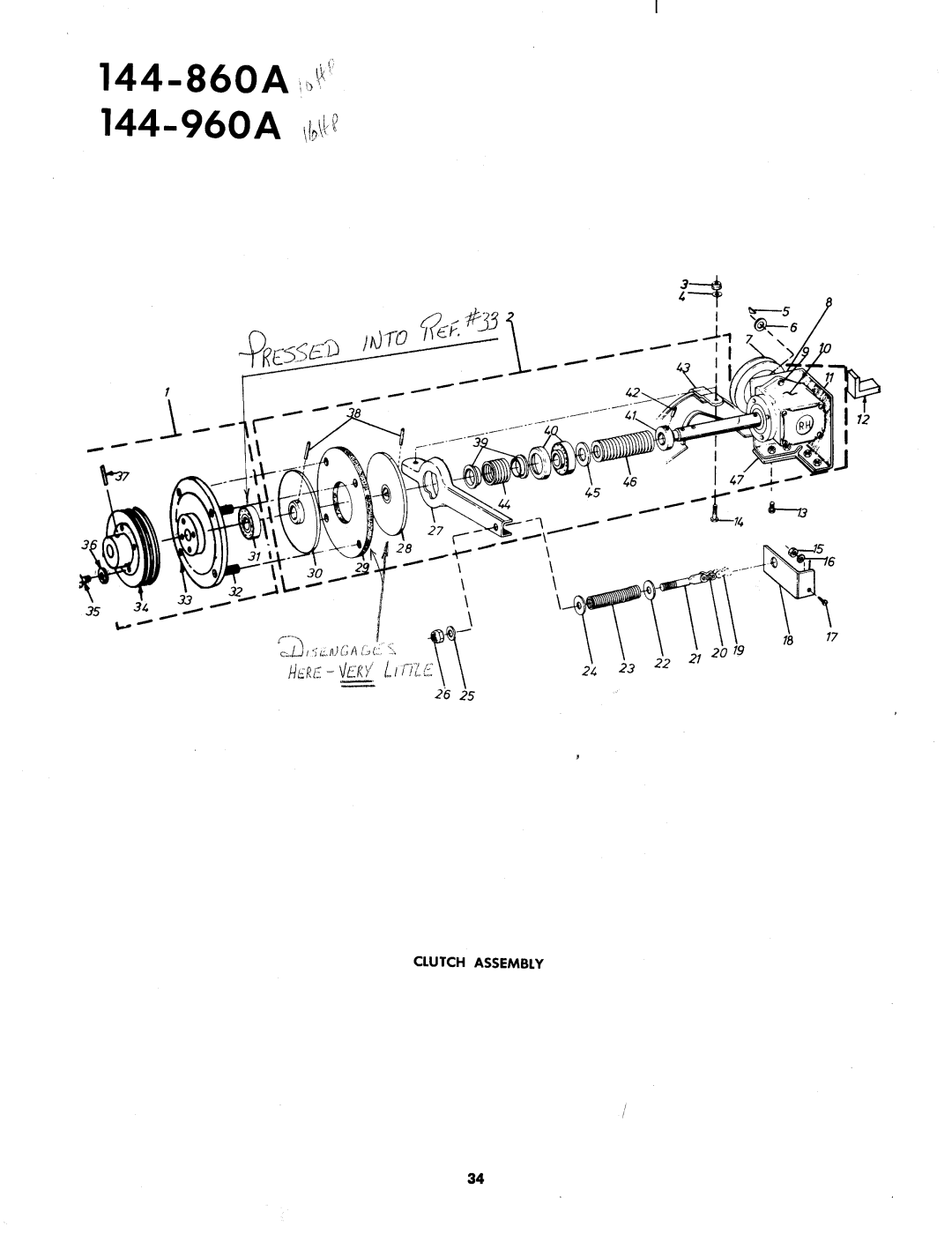 MTD 144-960A, 144-860A manual 