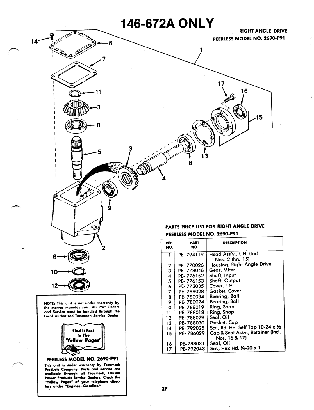 MTD 146-672A, 146-760A manual 