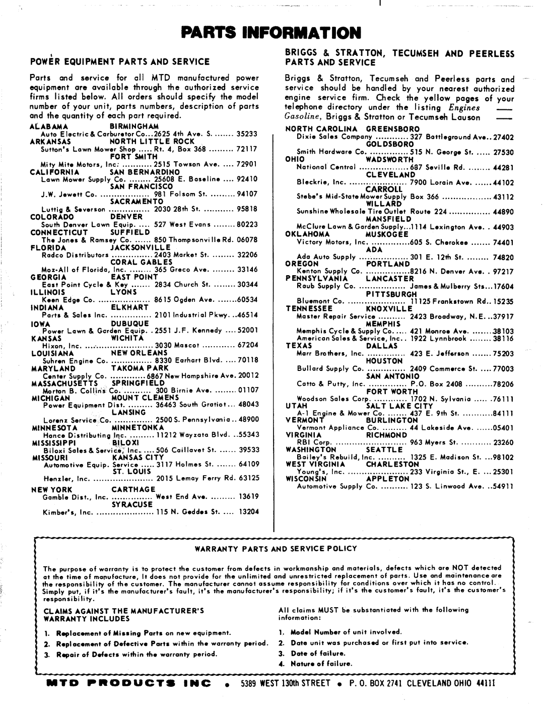 MTD 147-860A manual 