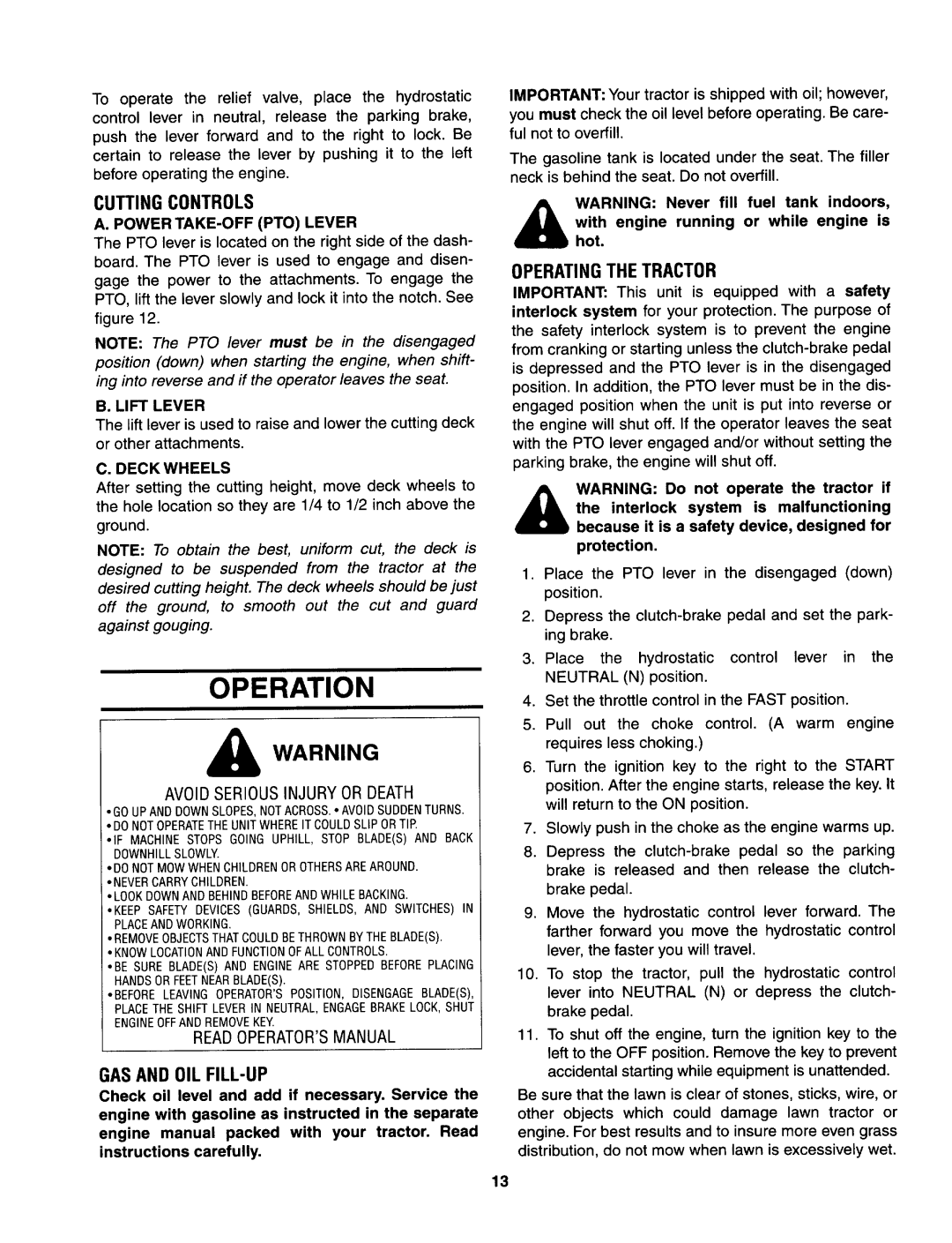 MTD 147S833H131 manual 