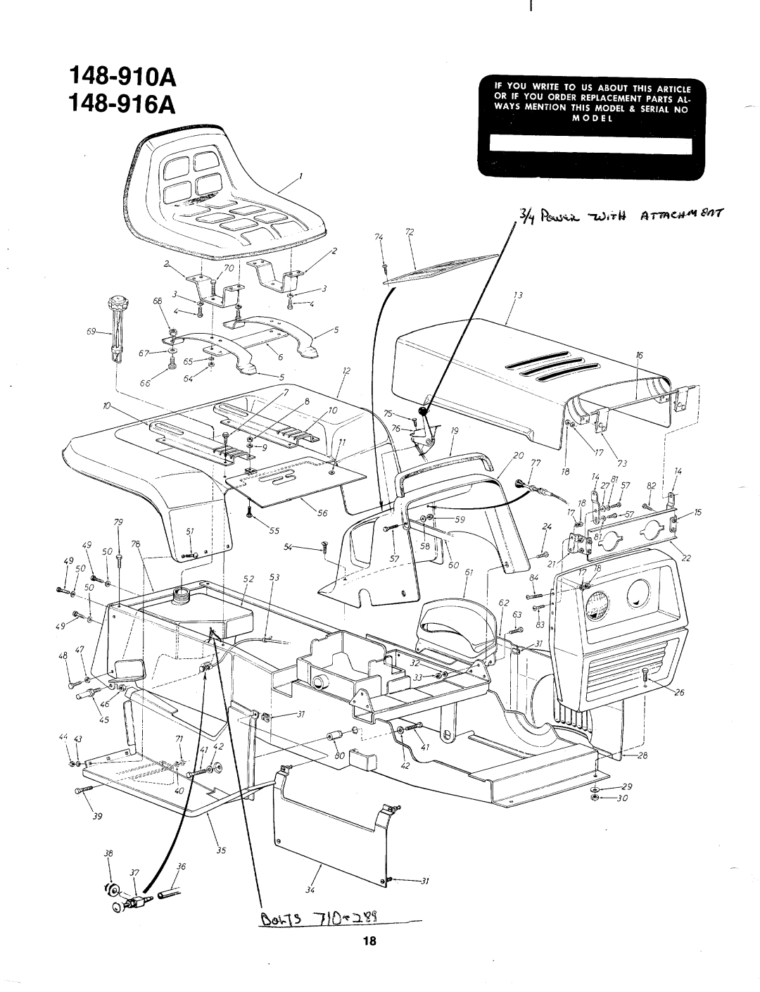 MTD 148-916A, 148-910A manual 