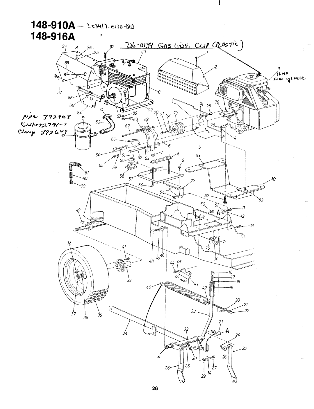 MTD 148-916A, 148-910A manual 