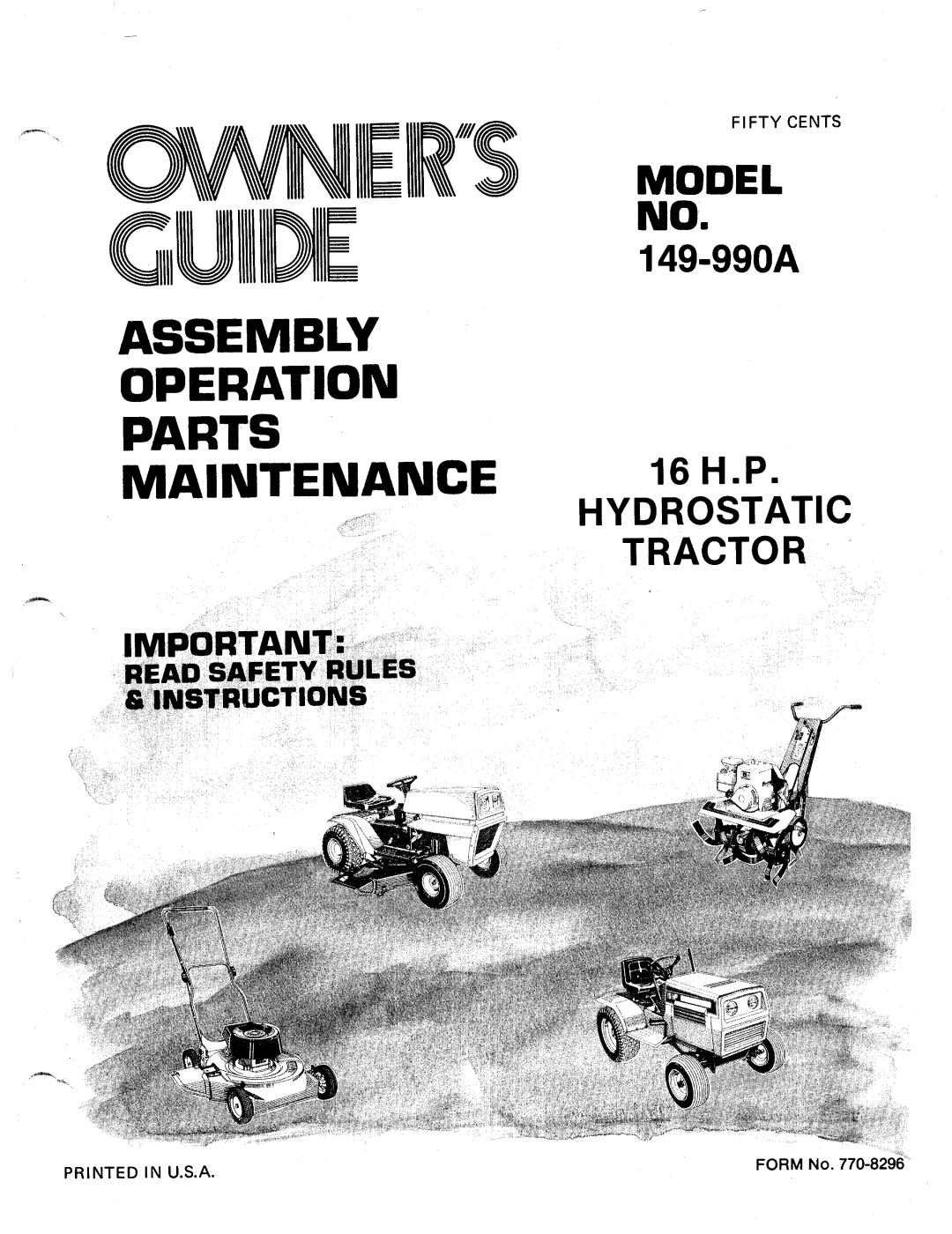 MTD 149-990A manual 