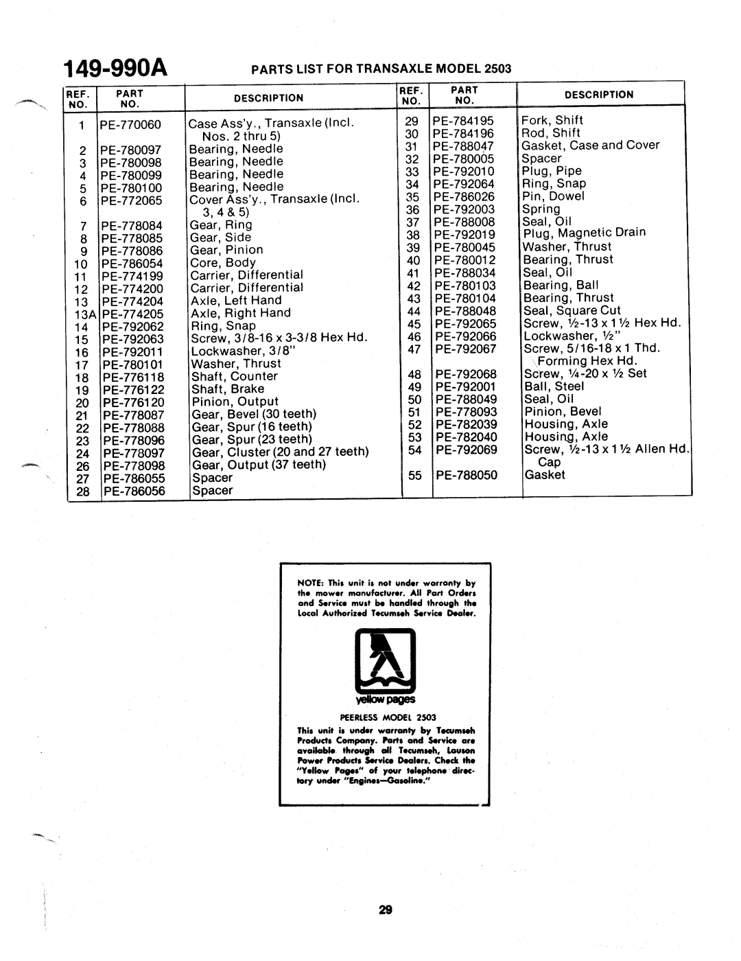 MTD 149-990A manual 