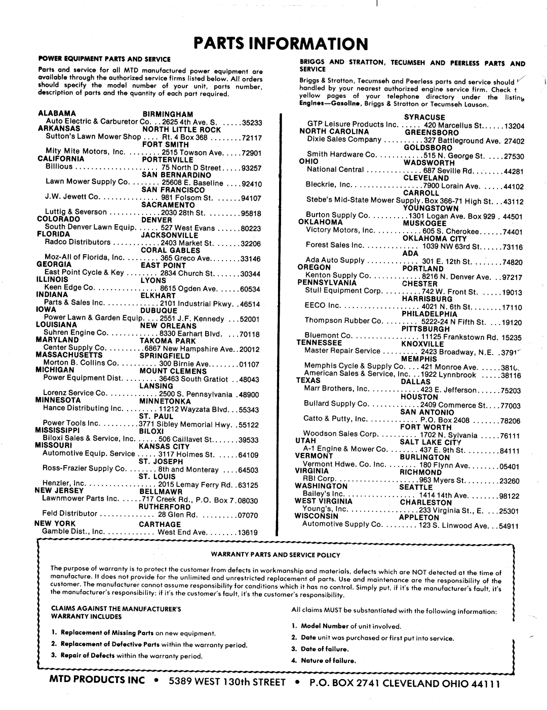 MTD 149-990A manual 