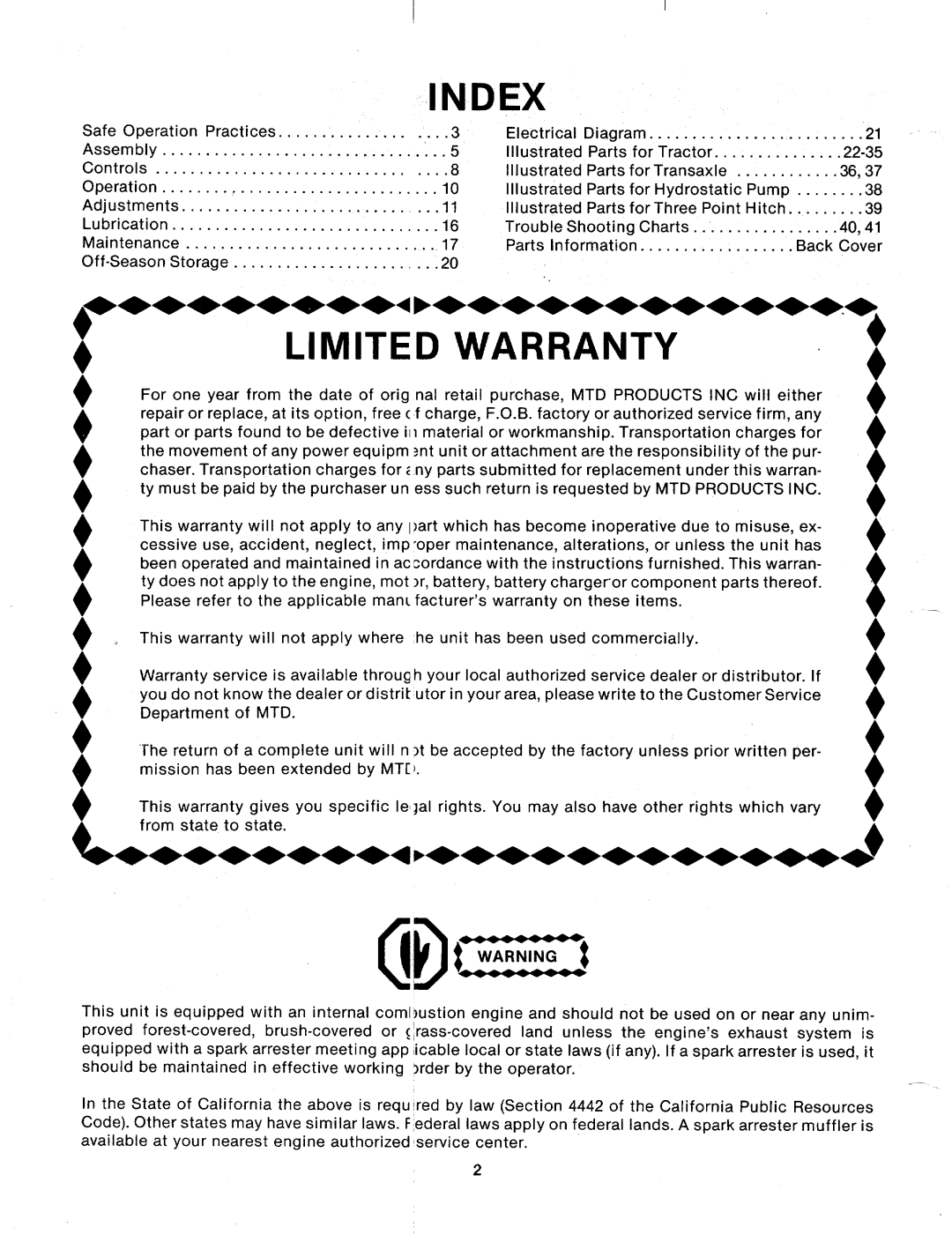 MTD 14995L, 144-995-000 manual 