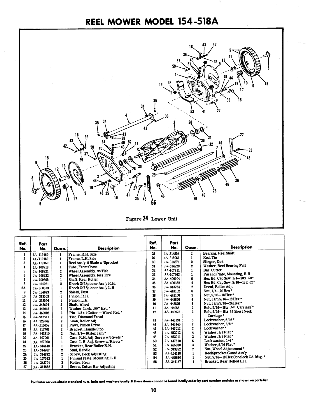 MTD 154-518A manual 