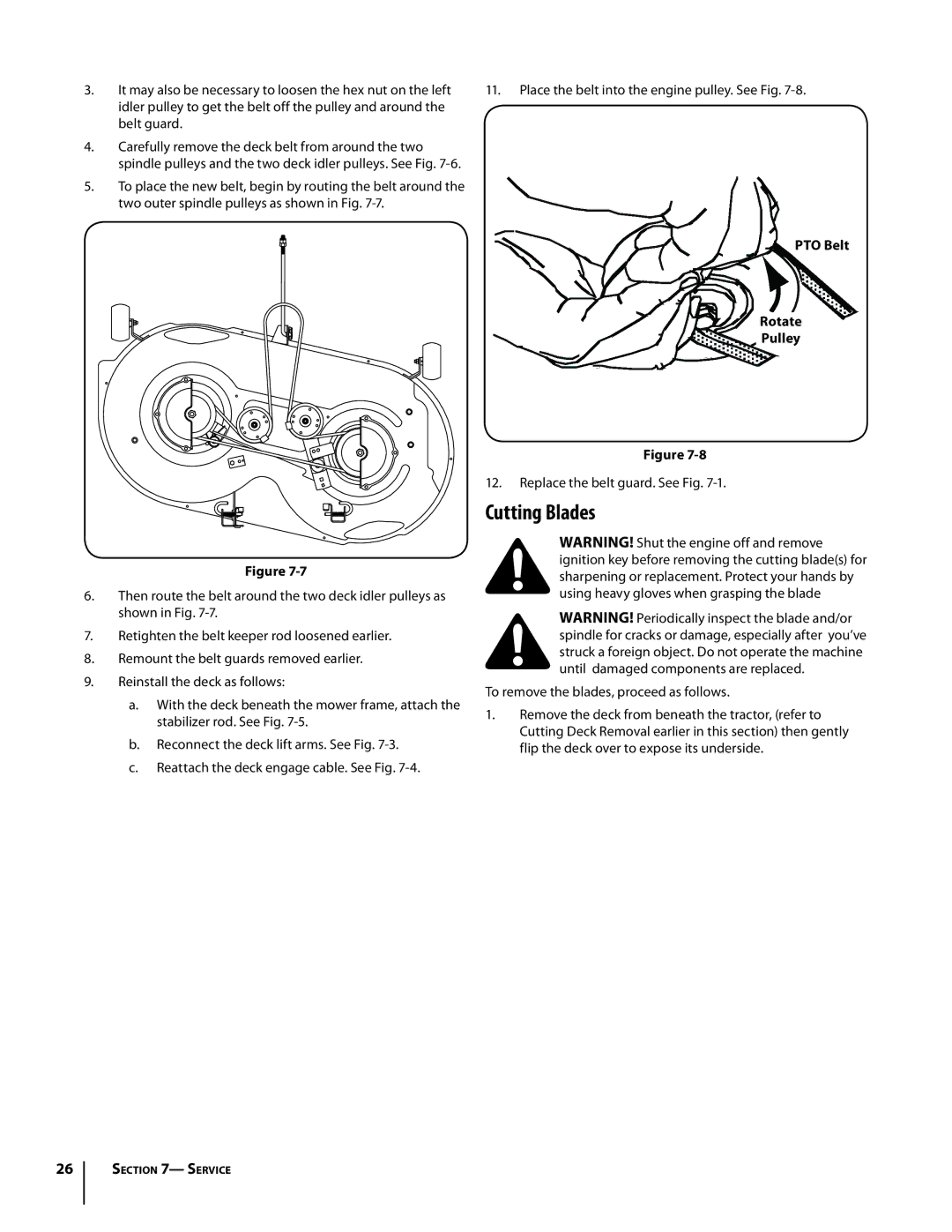 MTD 1742 warranty Cutting Blades, Pulley 