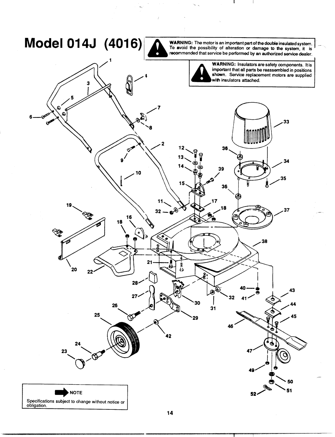 MTD 181-014J000 manual 