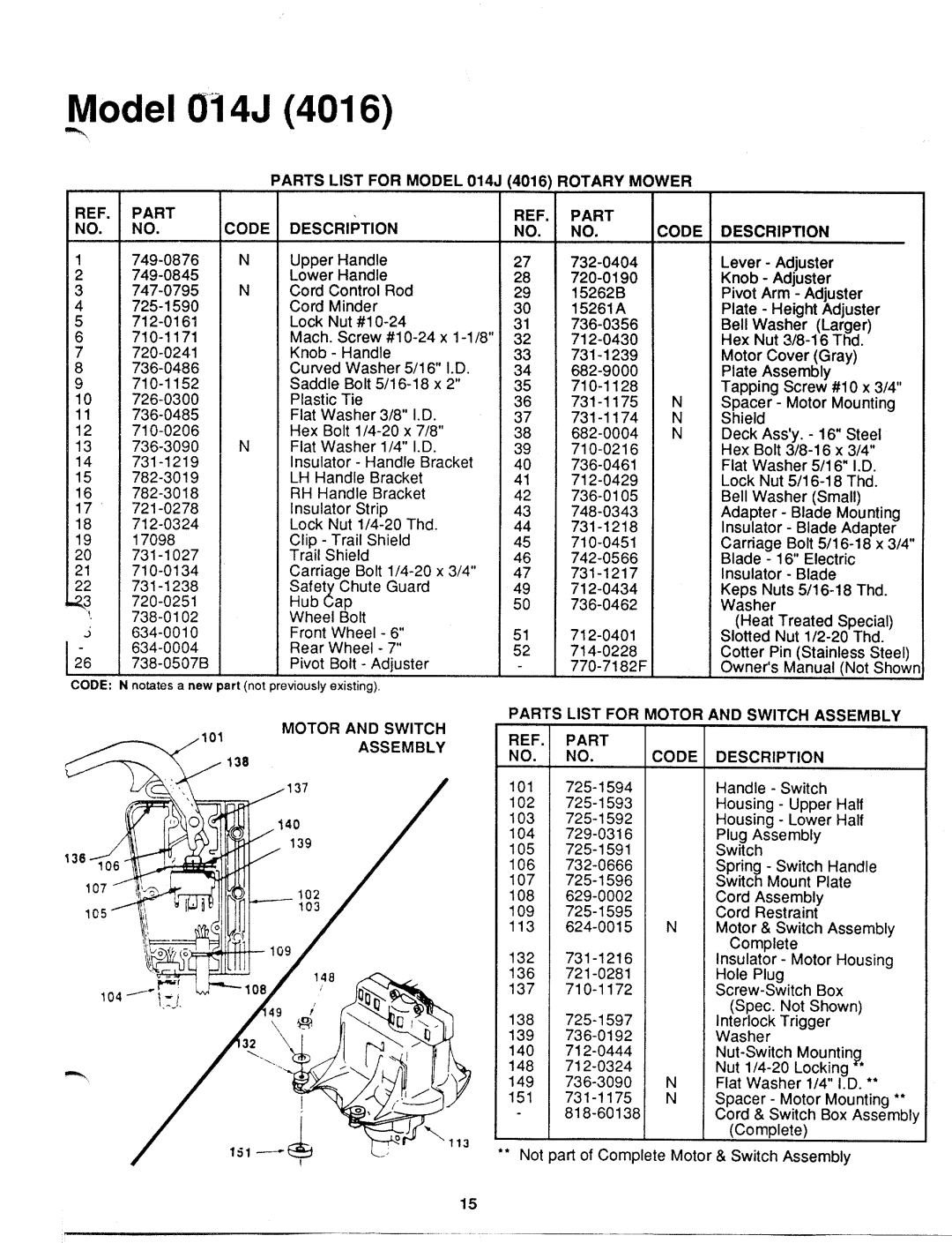 MTD 181-014J000 manual 