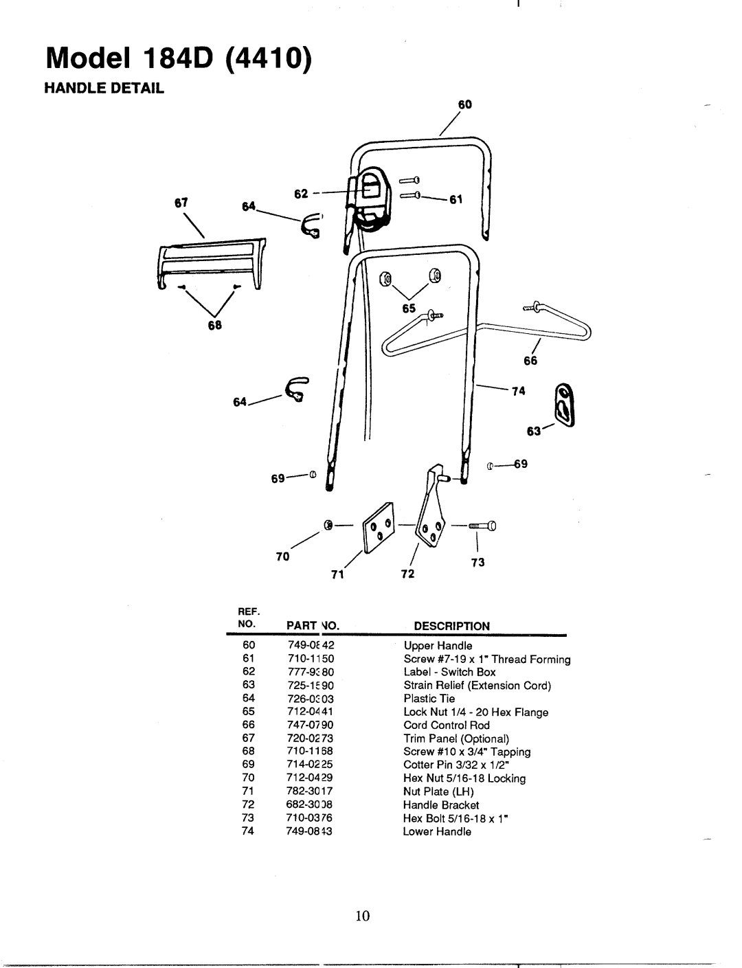 MTD 181-184D002 manual 