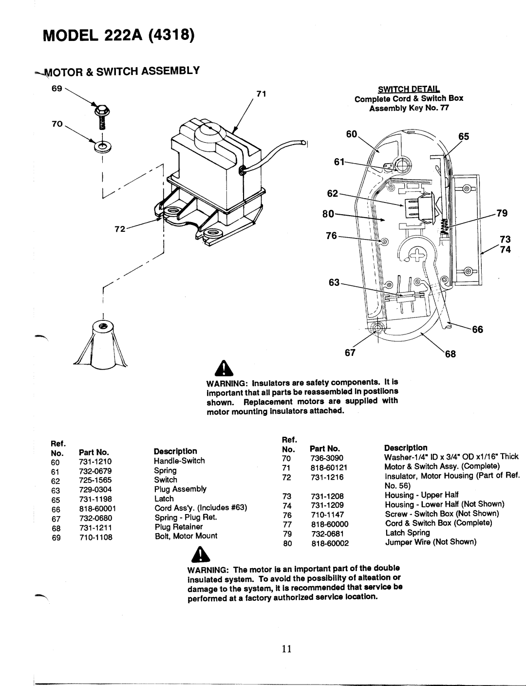 MTD 181-222A002 manual 