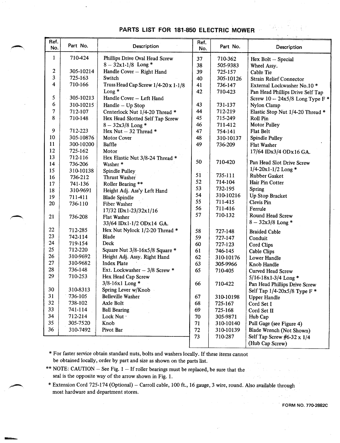 MTD 181-850 manual 