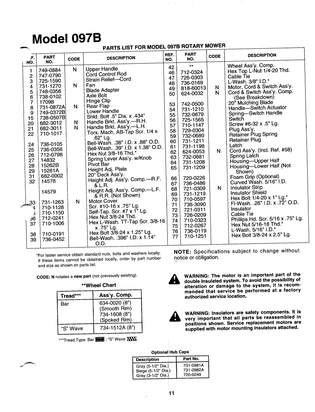 MTD 182-097B000 manual 