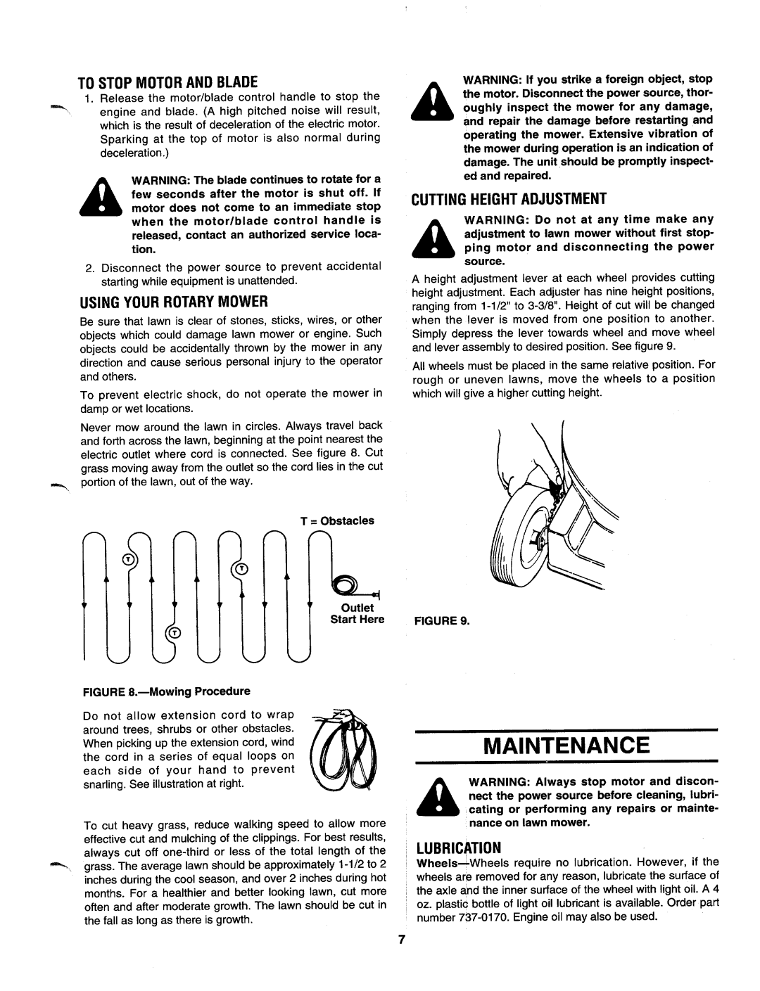 MTD 182-097B000 manual 