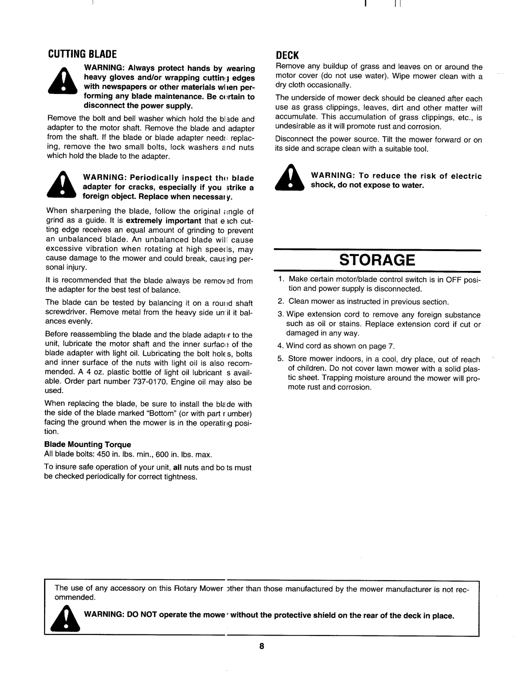 MTD 182-097B000 manual 