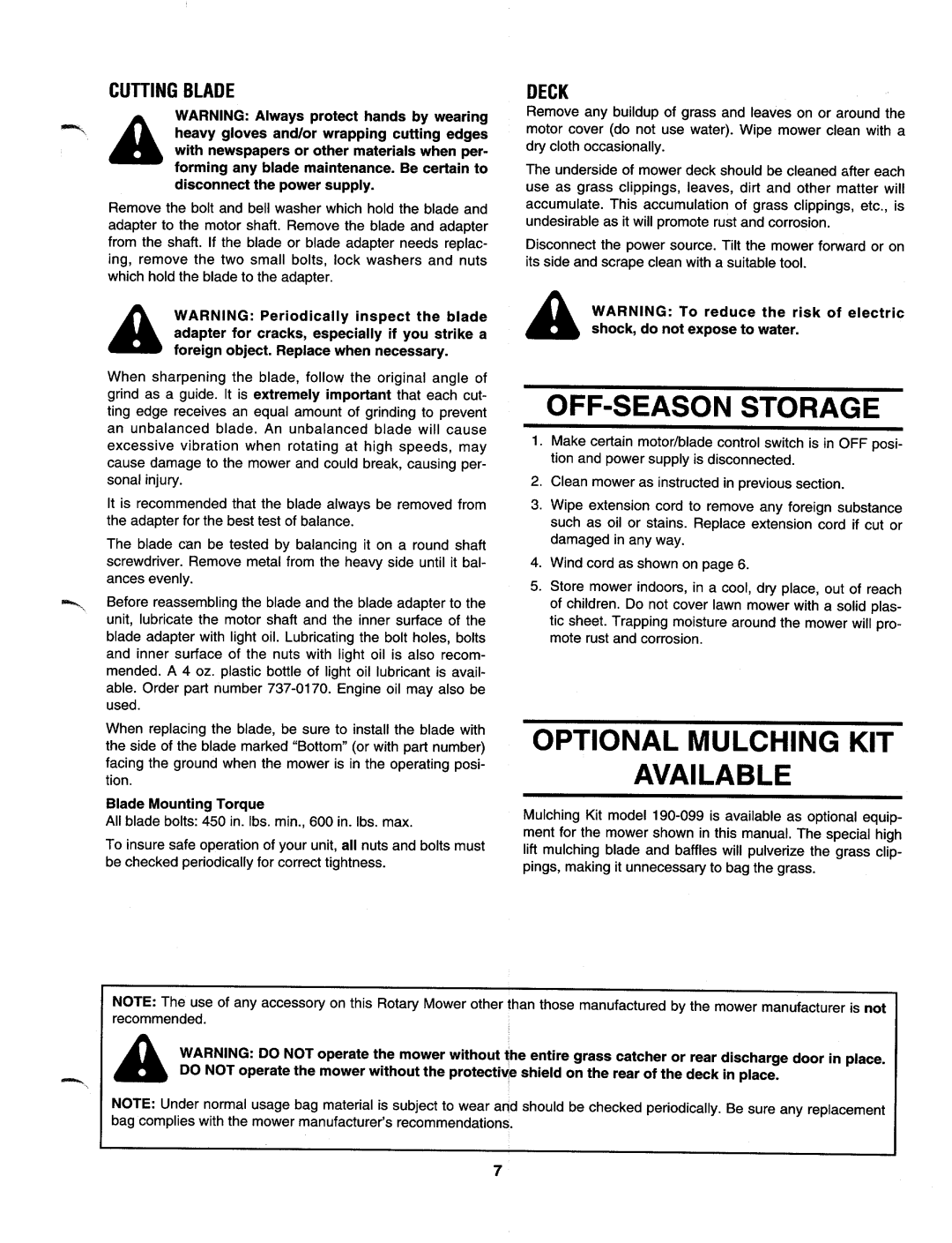 MTD 182-387B000 manual 