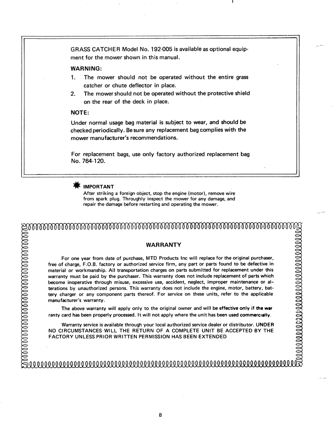 MTD 182-850 manual 