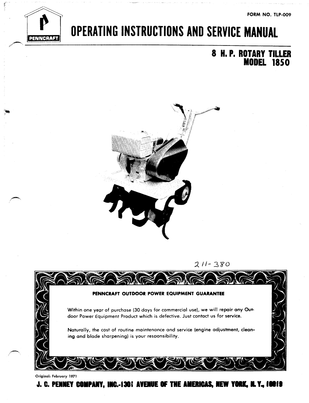 MTD 1850 manual 