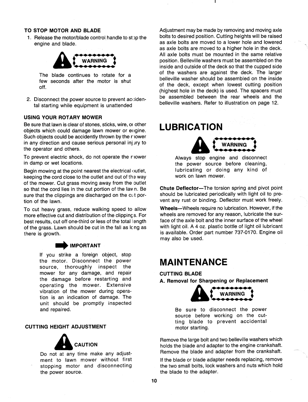 MTD 187-070-000 manual 