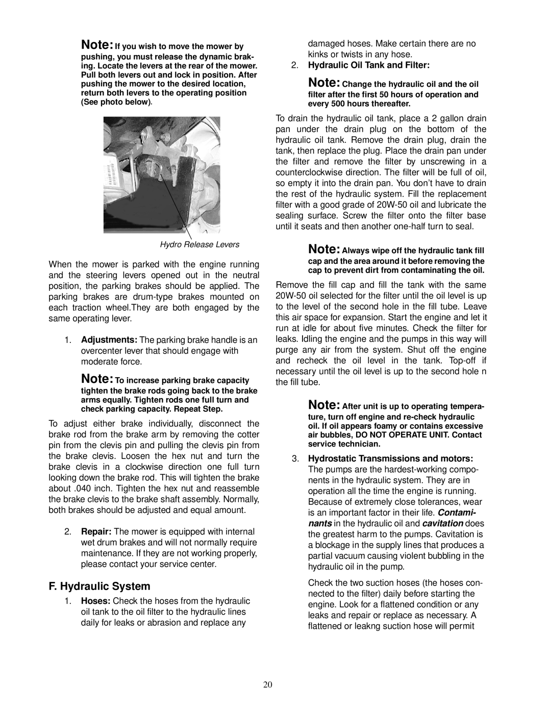 MTD 18HP service manual Hydraulic System, Hydraulic Oil Tank and Filter 