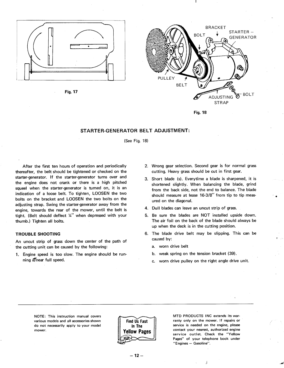 MTD 199-651, 149-659, 149-669 manual 