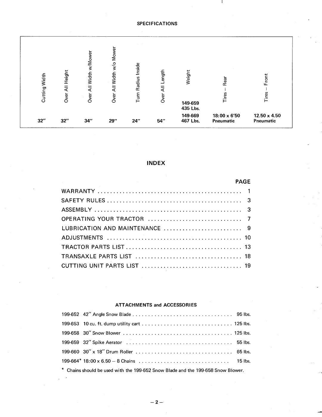 MTD 149-669, 199-651, 149-659 manual 