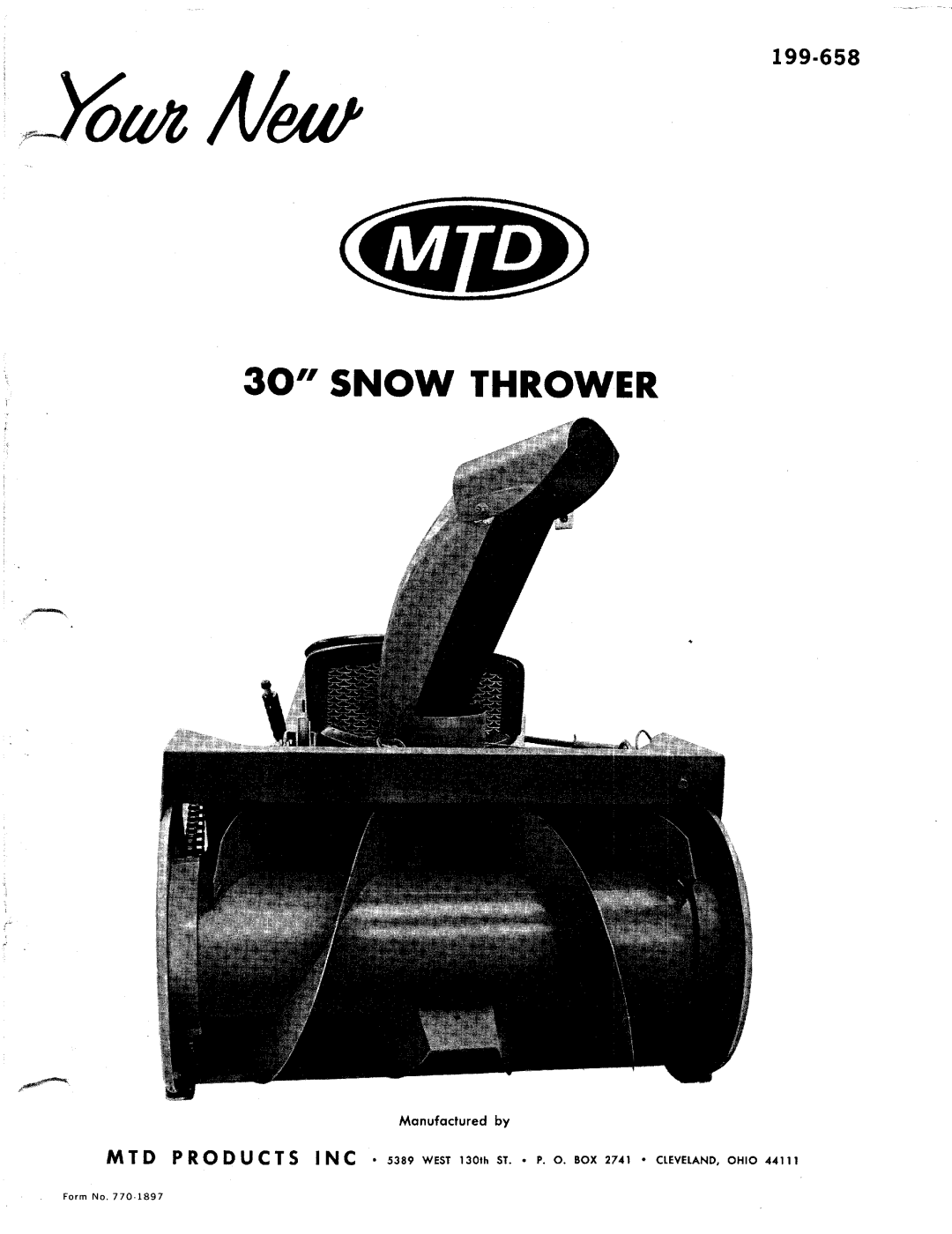 MTD 199-658 manual 