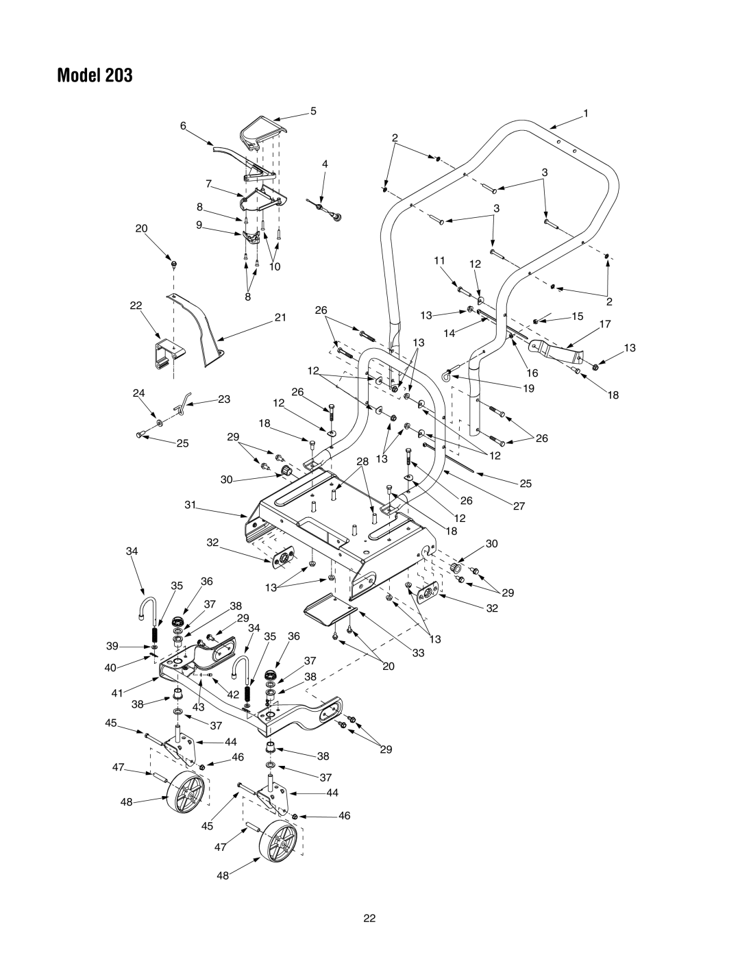 MTD 203 manual Model 