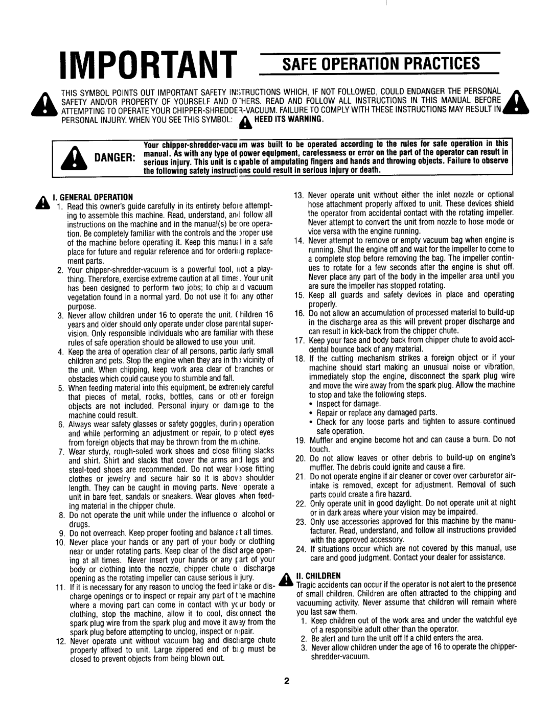 MTD 203b, 103A manual 