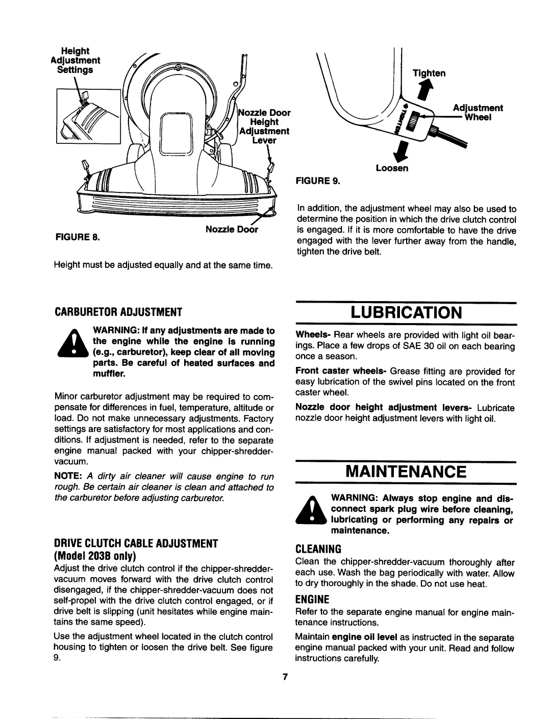 MTD 103A, 203b manual 