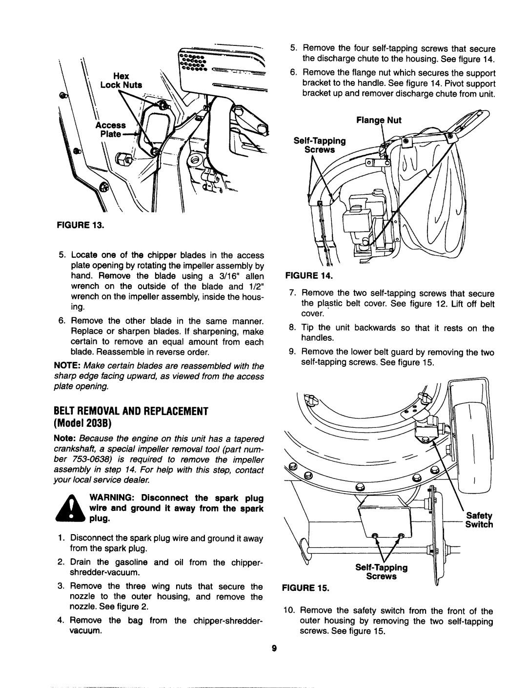 MTD 103A, 203b manual 