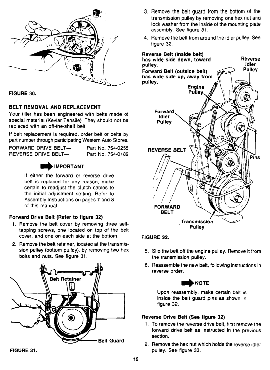 MTD 2105A98, 94-2105-B, 219-355-098 manual 