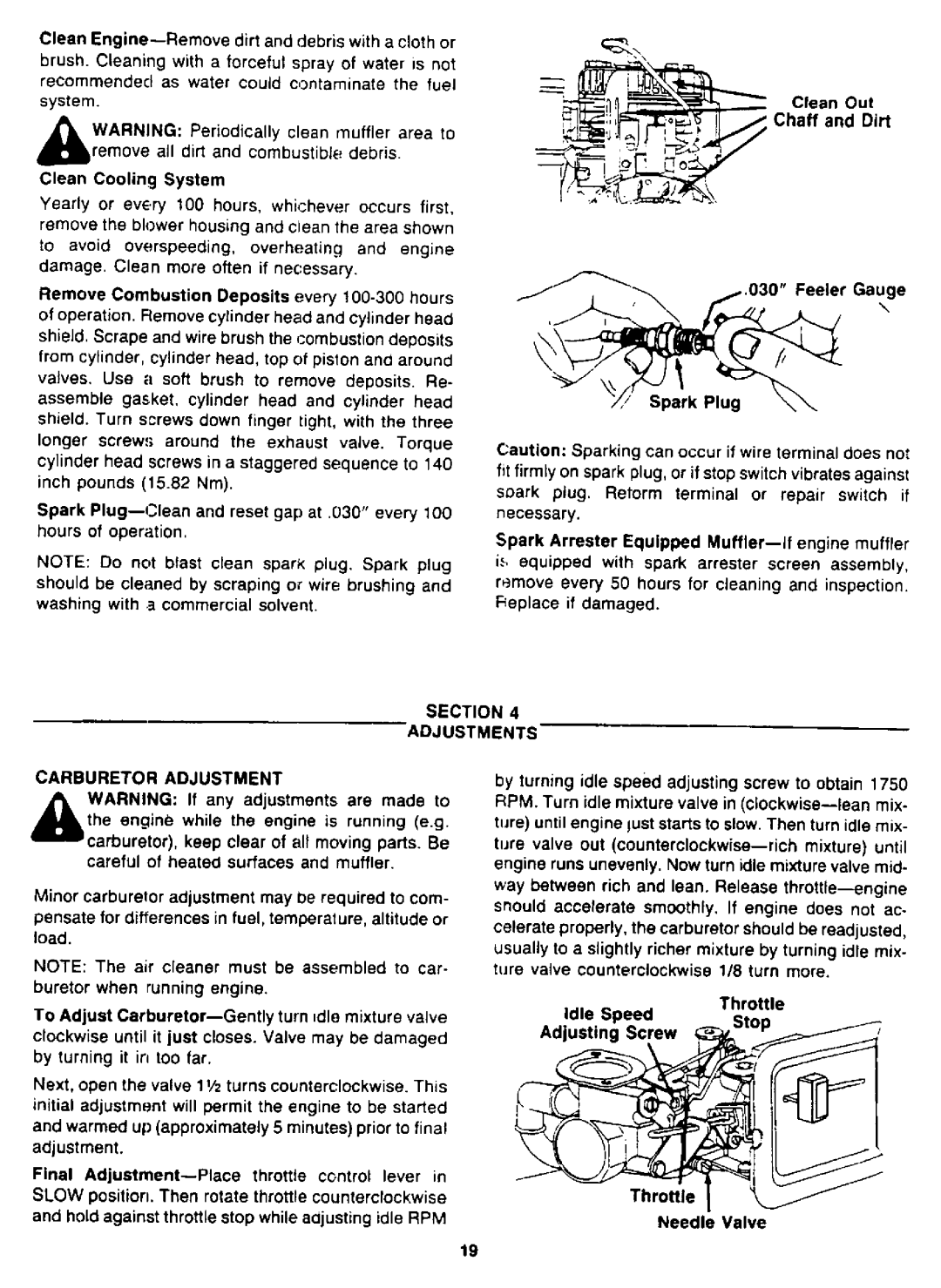 MTD 94-2105-B, 2105A98, 219-355-098 manual 