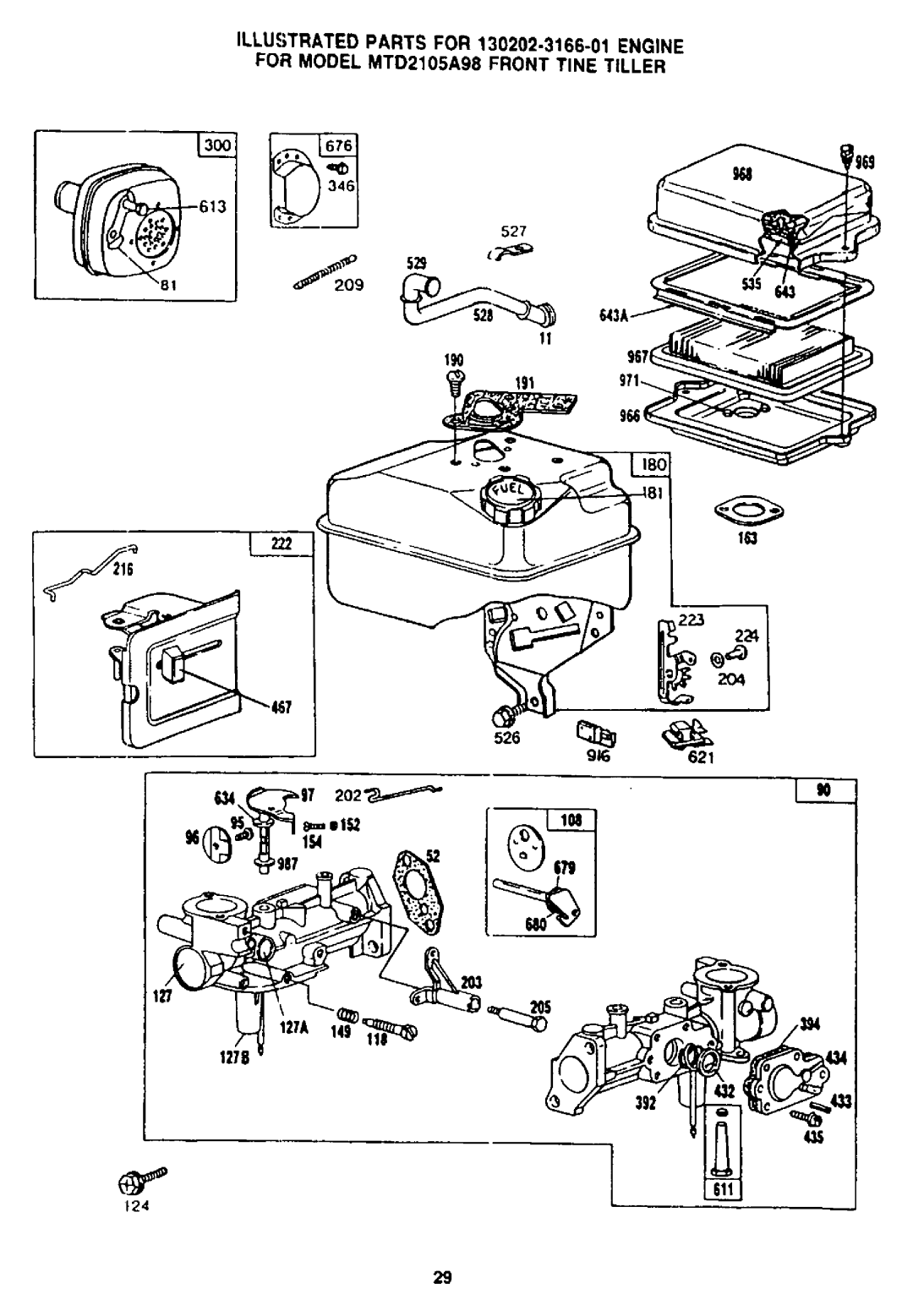 MTD 219-355-098, 2105A98, 94-2105-B manual 