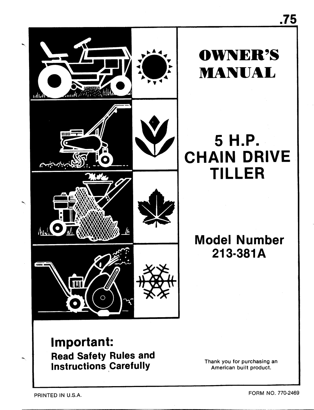 MTD 213-381A manual 