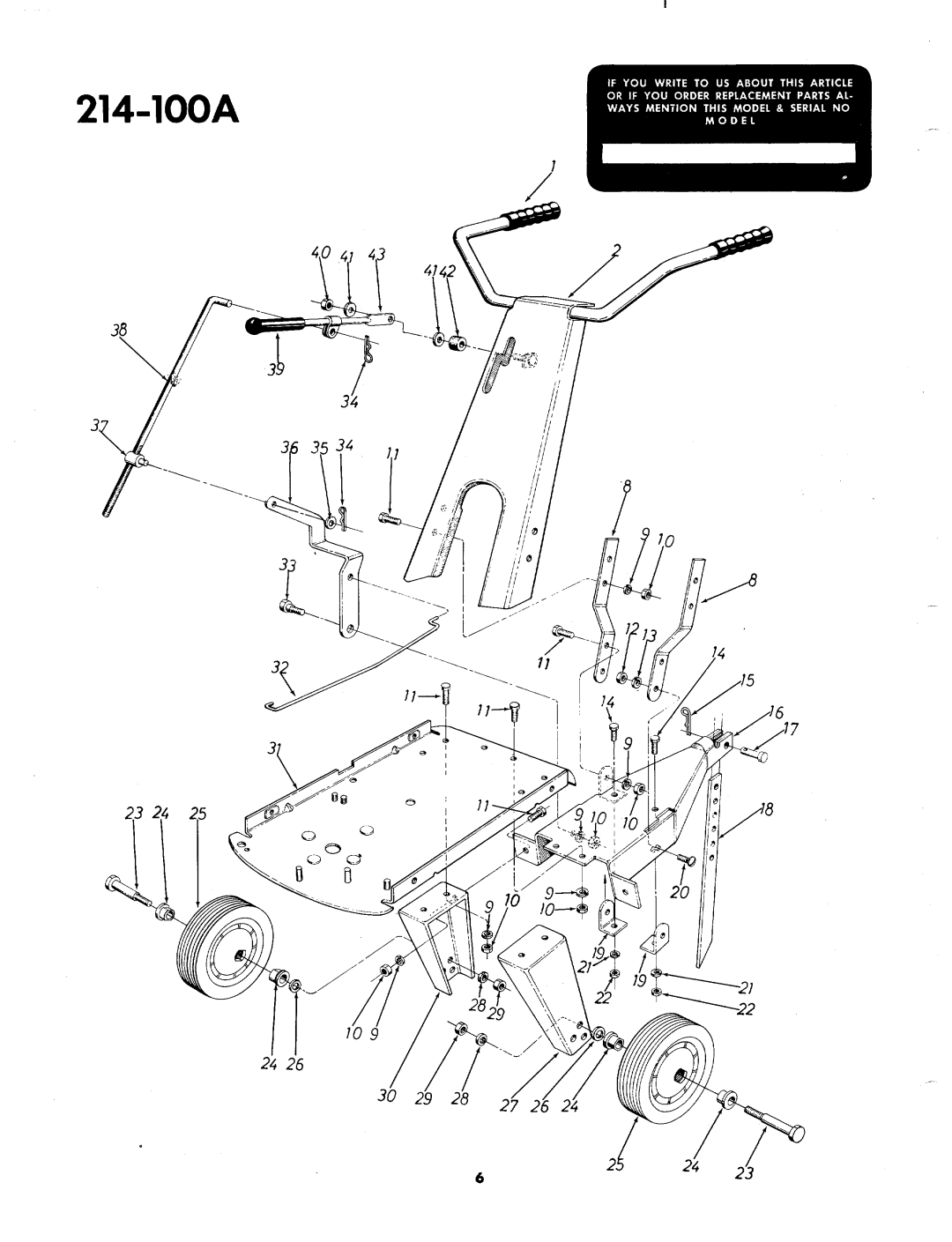 MTD 214-100A manual 