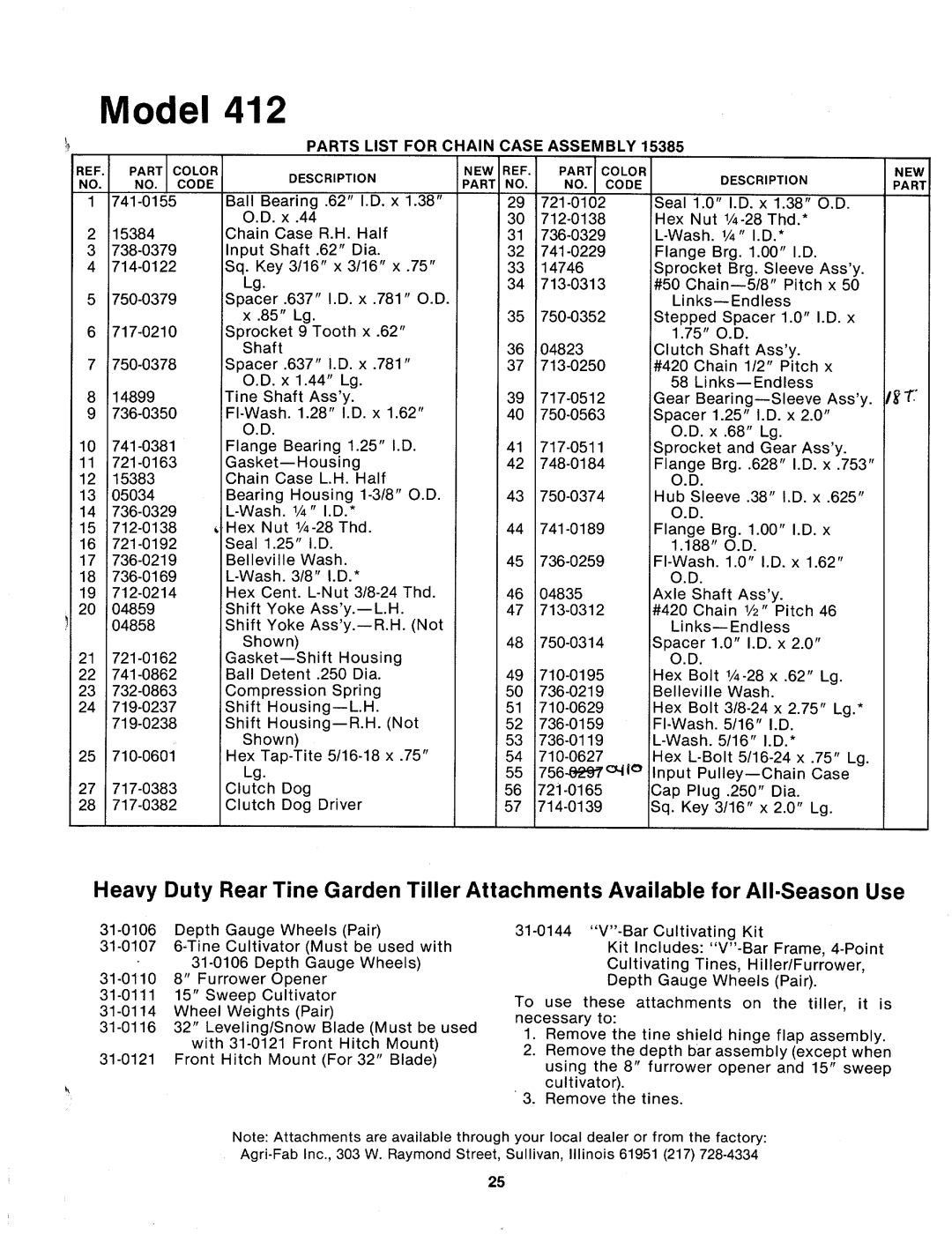 MTD 214-412-000 manual 