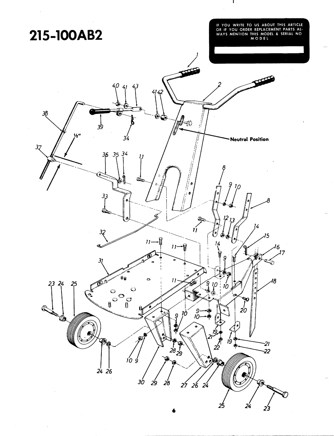 MTD 215-100AB2 manual 