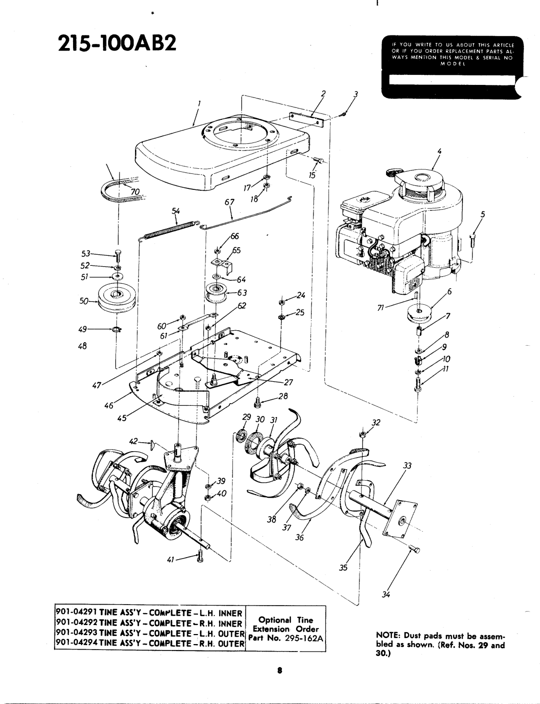 MTD 215-100AB2 manual 