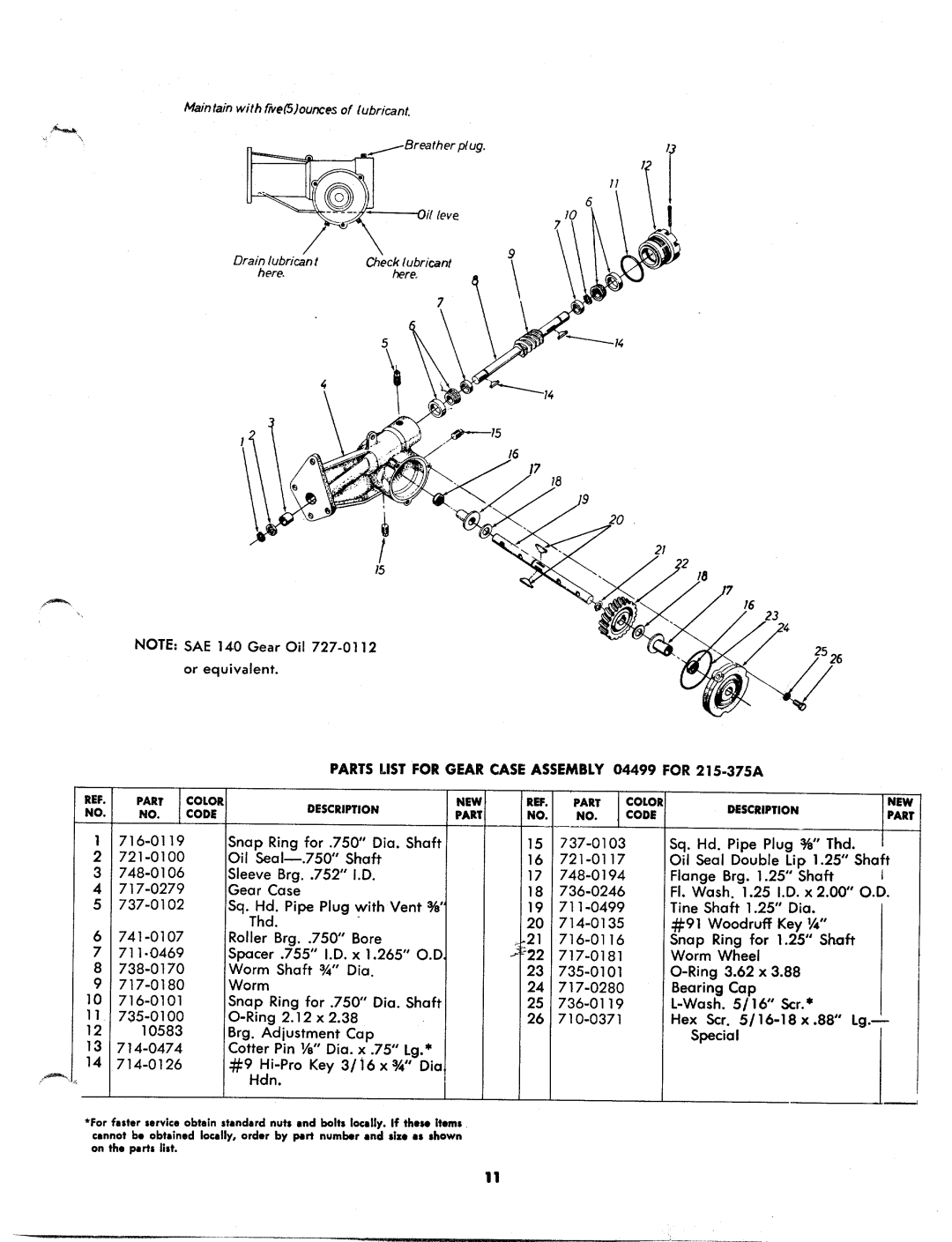 MTD 215-375A, 215-370A, 215-370 A manual 