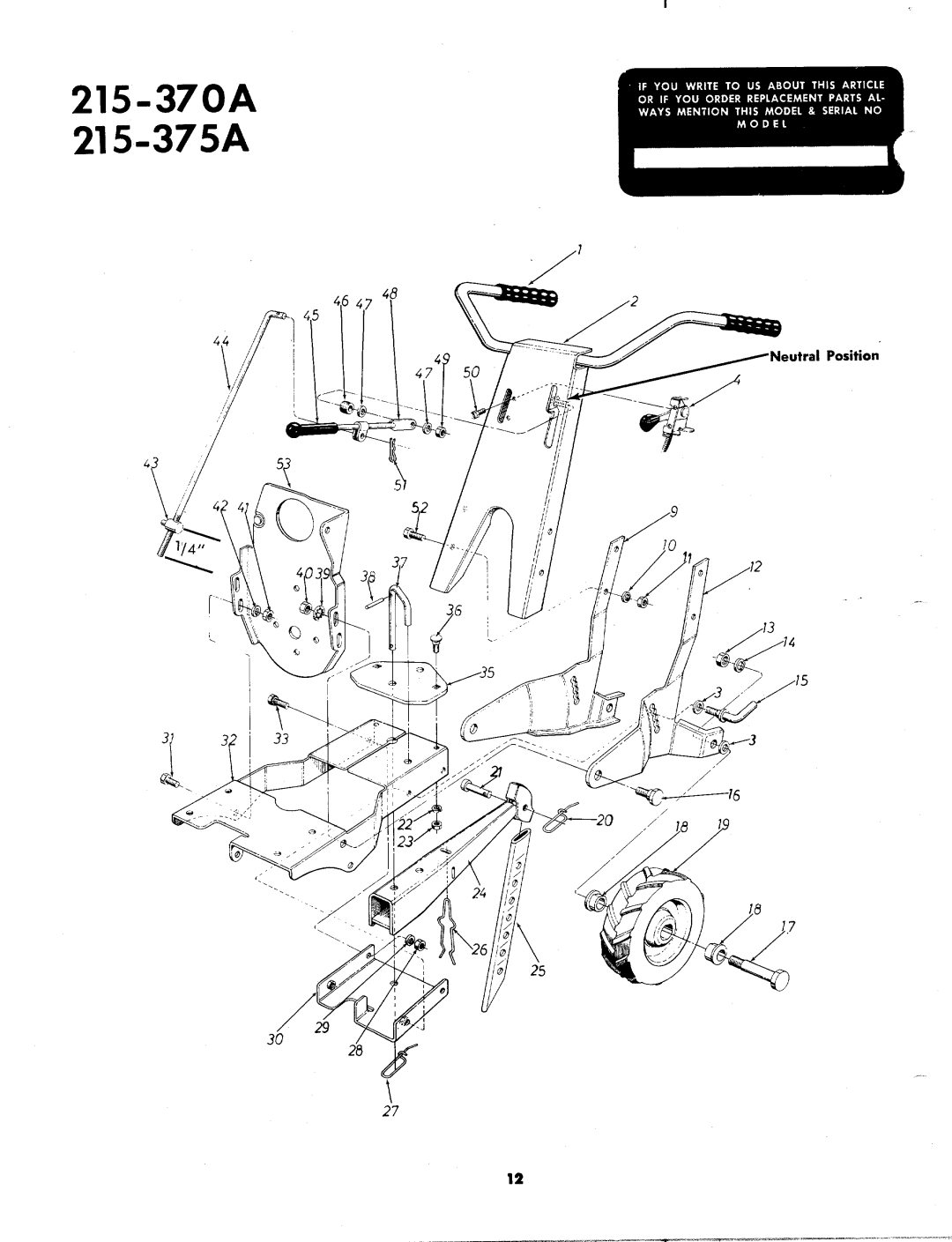 MTD 215-370A, 215-370 A, 215-375A manual 