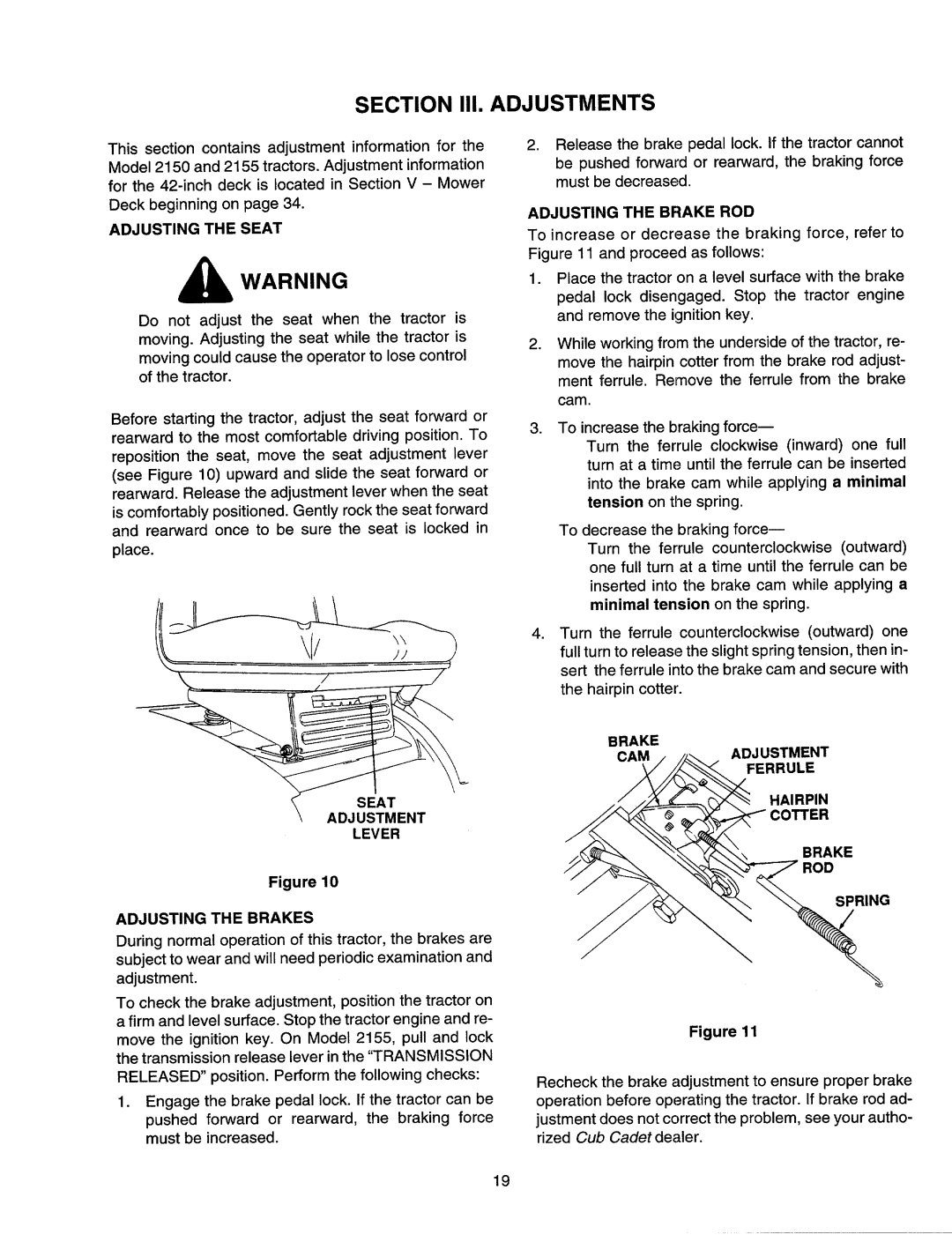 MTD 2150, 2155 manual 