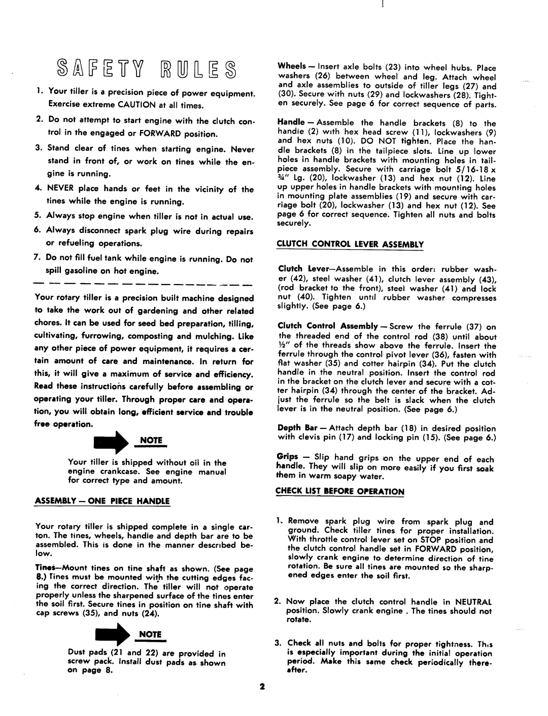 MTD 216-100A manual 