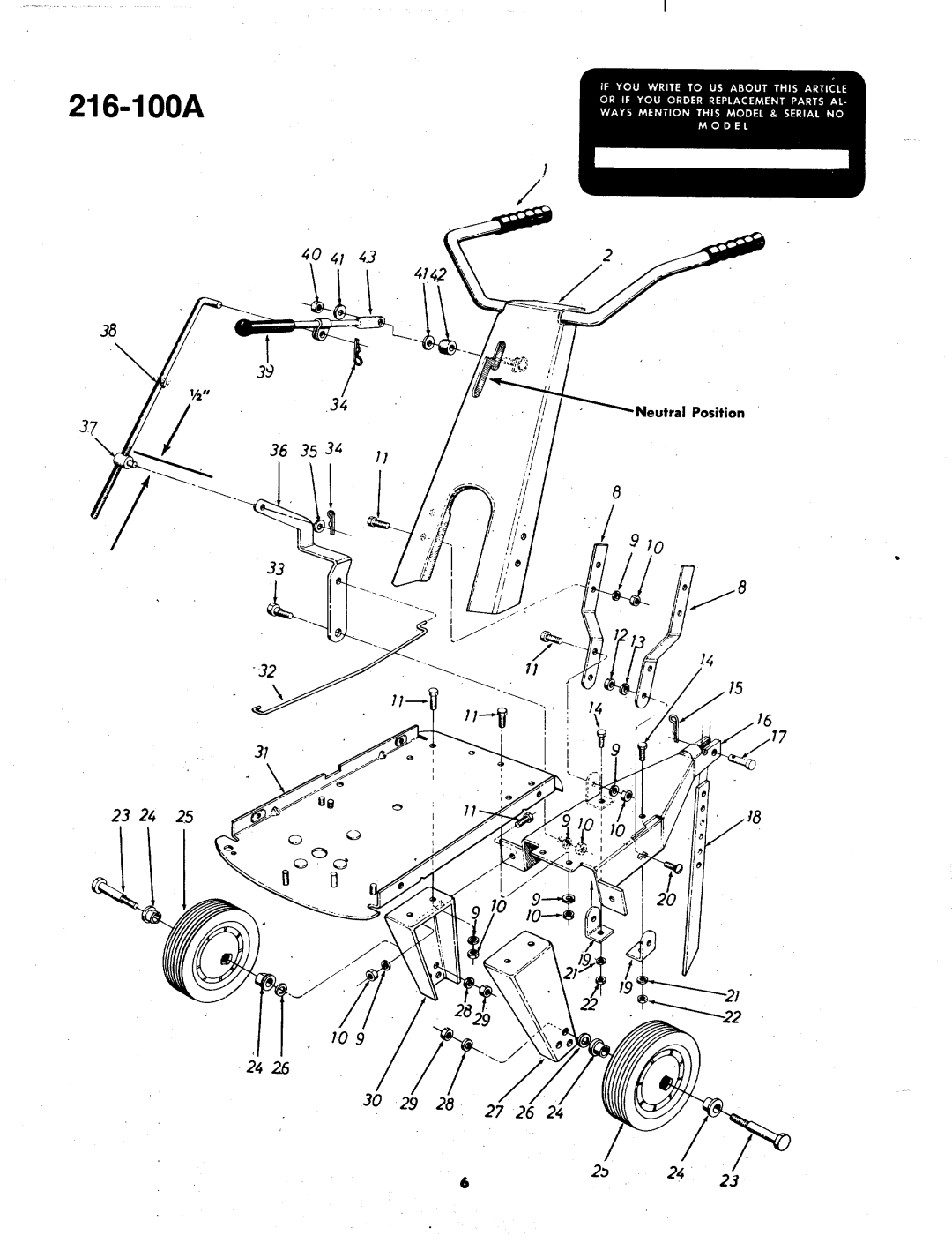 MTD 216-100A manual 