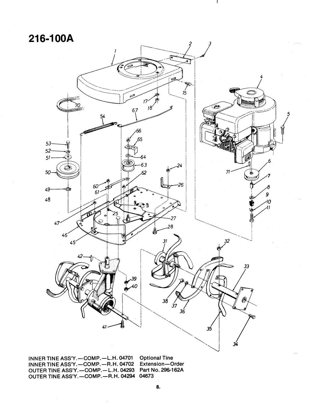 MTD 216-100A manual 